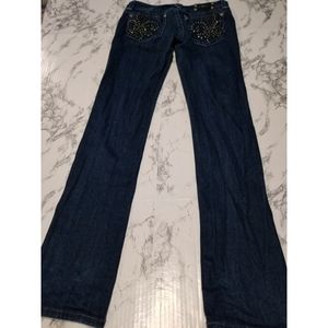 Miss Me Fleur De Lis Straight Jeans
